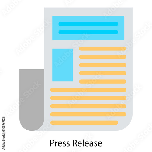 Press Release icon single vector illustration