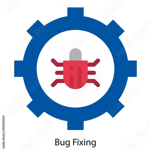 Bug Fixing icon single vector illustration