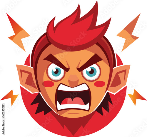 Angry face turning red animated Strikers
