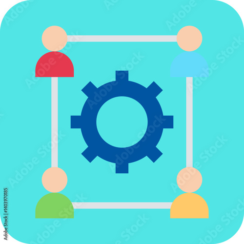Team Support icon single vector illustration