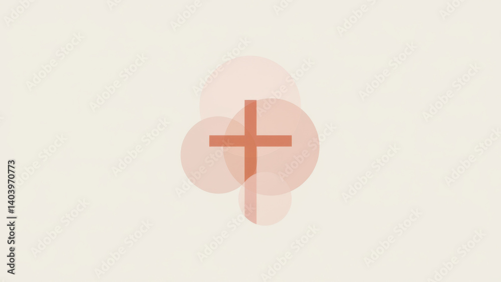 Fototapeta premium A simple Christian iconography with a cross.