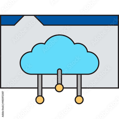 Web Hosting icon single vector illustration