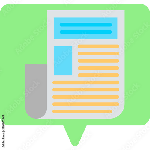 Press Release icon single vector illustration