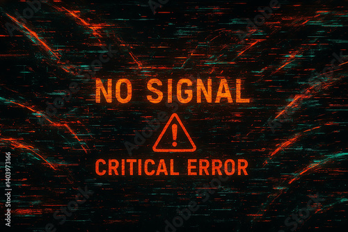 Error screen displaying no signal message.