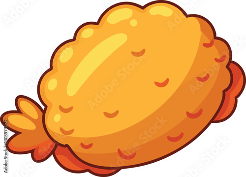 Delicious food chicken nugget vector illustration