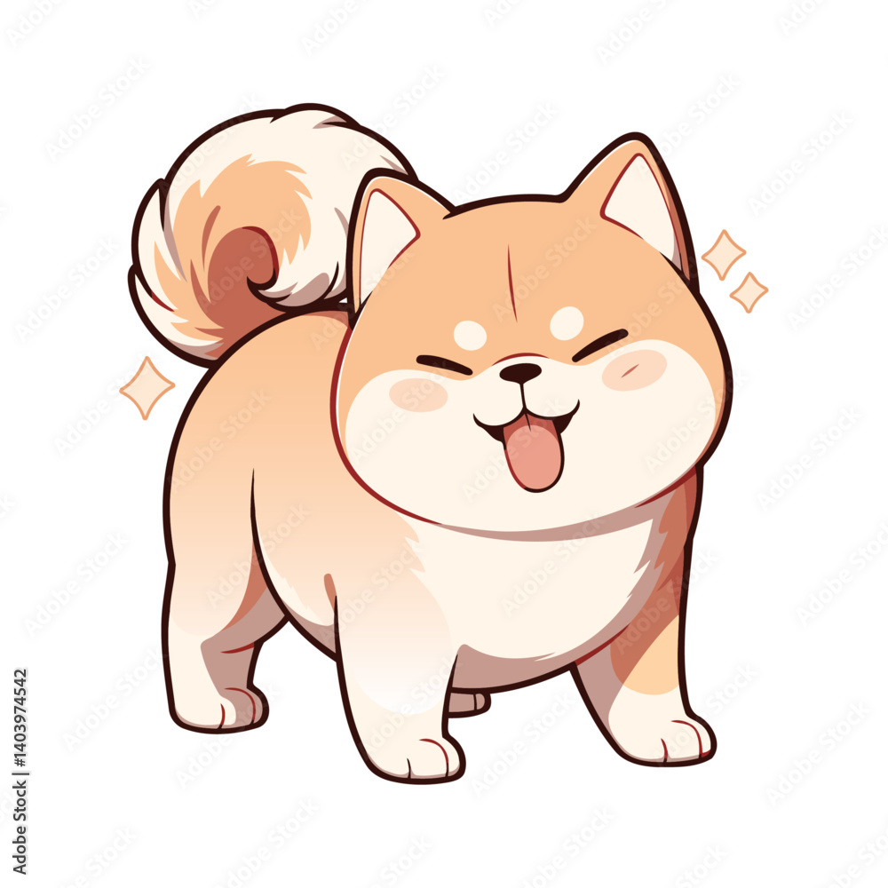Funny Shiba Inu With Tongue Out