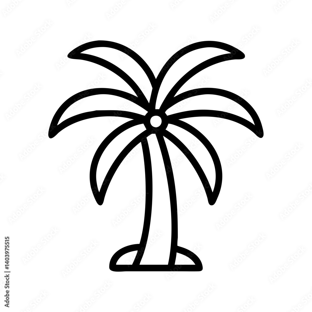 Palm tree vector illustration tropical beach summer vacation outline drawing silhouette design icon 90 Palm tree vector illustration tropical beach summer vacation outline drawing silhouette design icon 90