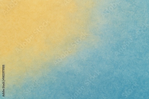 A watercolor like gradient of warm yellow blending into cool serene blue with a textured surface