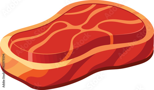 Vector illustration delicious raw steak meat design