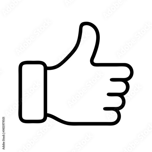 Thumbs up icon vector illustration like symbol positive feedback approval sign design graphic element