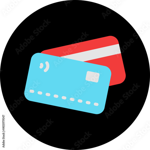 Debit Card icon single vector illustration