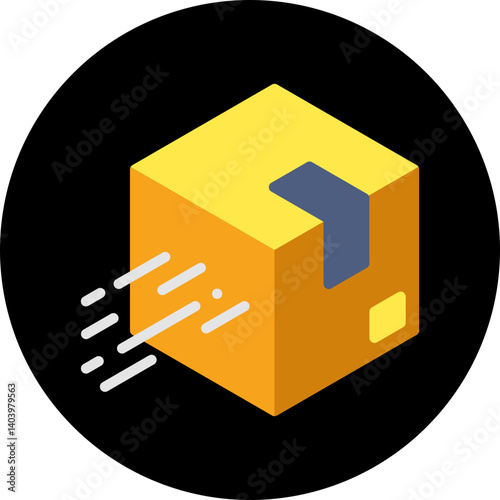 Delivery Box icon single vector illustration