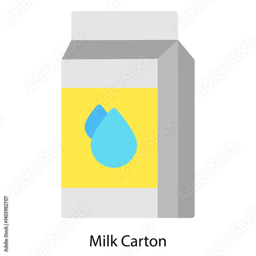 Milk Carton icon single vector illustration