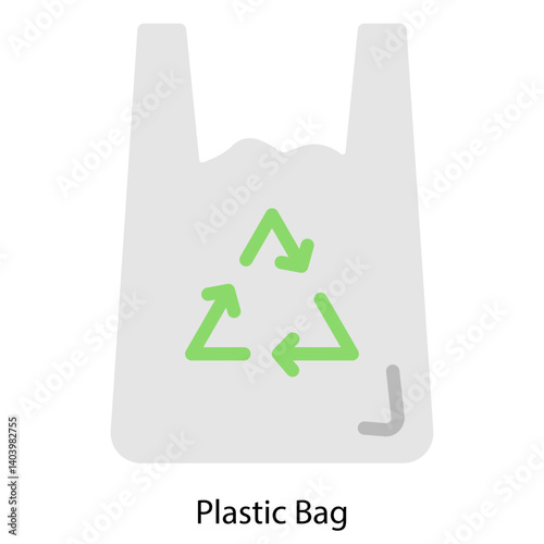 Plastic Bag icon single vector illustration