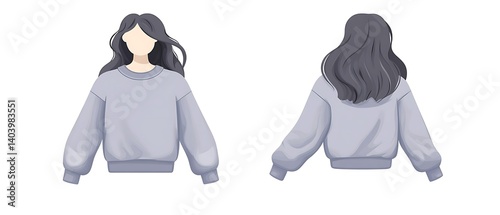 Girl in Light Gray Sweatshirt