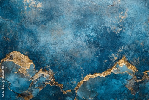 Blue concrete stone texture for background in summer wallpaper. Cement and sand wall of tone vintage. Concrete abstract wall of light cyan color, Generative AI