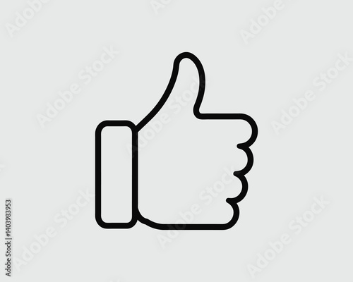 Vector thumbs up icon design isolated