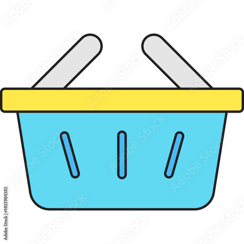 Shopping Basket icon single vector illustration