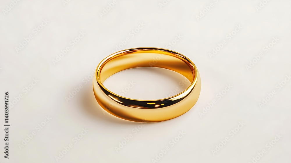 A shiny gold wedding ring, isolated on white background A shiny gold wedding ring, isolated on white background