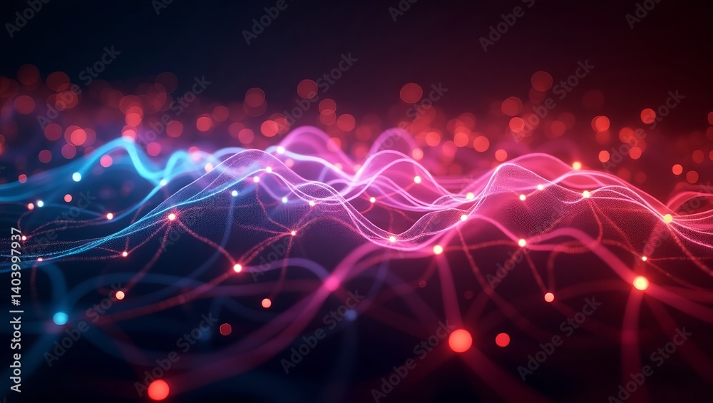 Abstract Pink Blue Digital Wave Network Technology Background Futuristic Glow Red Light Particle Design Elegant Modern Abstract Pink Blue Digital Wave Network Technology Background Futuristic Glow Red Light Particle Design Elegant Modern
