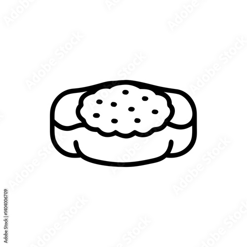 Sushi roll seafood rice icon