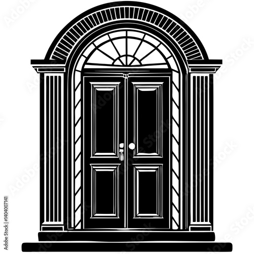 vector illustration of a door