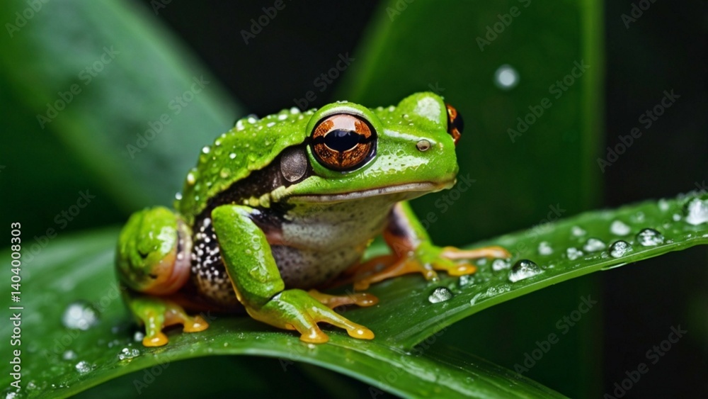 frog on a leaf frog on a leaf