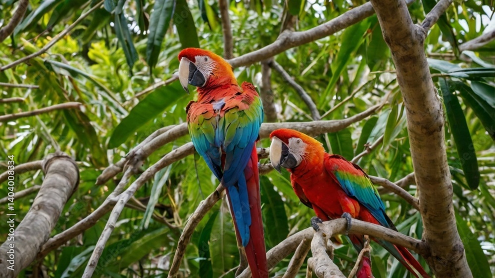 Obraz premium red and yellow macaw
