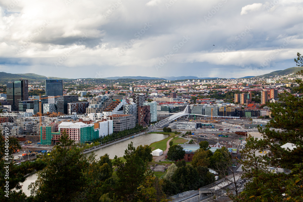 Spectacular Oslo Aerial Featuring Urban Development Spectacular Oslo Aerial Featuring Urban Development