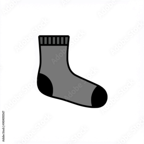 vector illustration of a single sock
