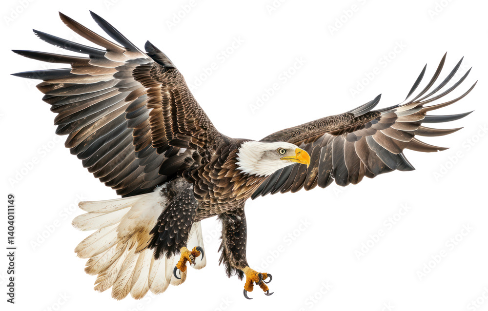 Obraz premium PNG American bald eagle animal flying bird.