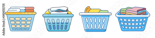 laundry basket icon, laundry basket vector illustration-simple illustration of laundry basket, perfect for laundry basket logos and icons