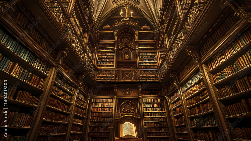 Fototapeta premium wizards mystical library