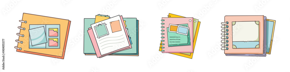 Fototapeta premium scrapbook icon, scrapbook vector illustration-simple illustration of scrapbook, perfect for scrapbook logos and icons