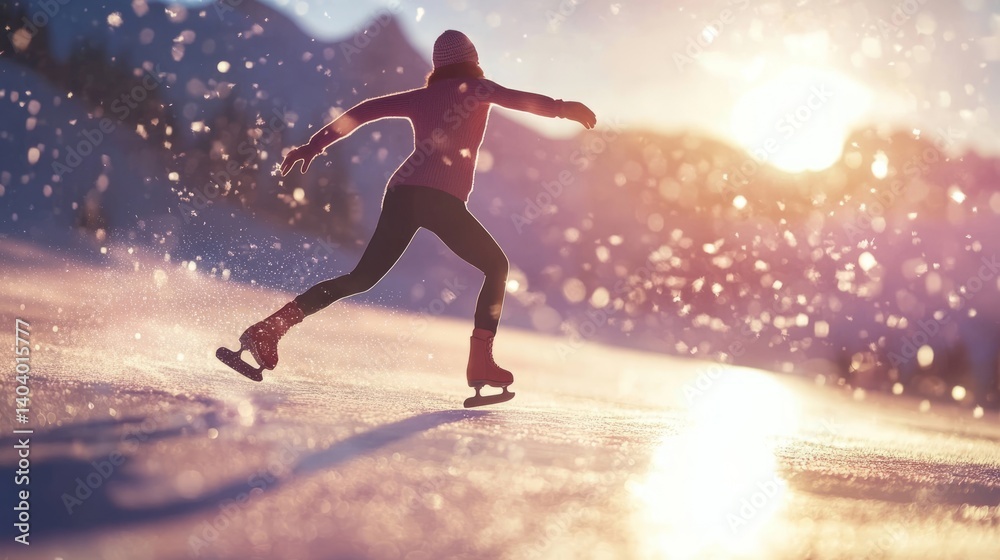 Naklejka premium Skating track