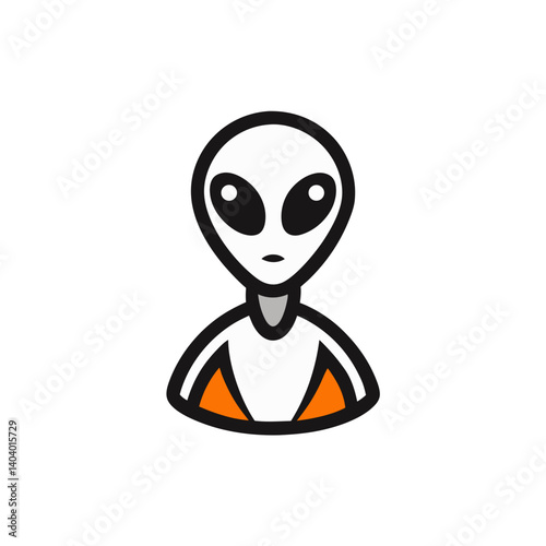 alien doodle icon vector illustration on transparent background