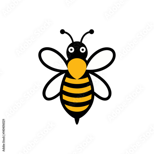 bee doodle icon vector illustration on transparent background