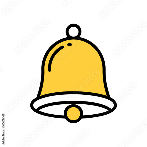 bell doodle icon vector illustration on transparent background