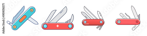 swiss knife icon, swiss knife vector illustration-simple illustration of swiss knife, perfect for swiss knife logos and icons