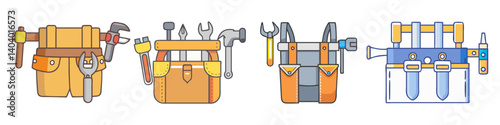 tool belt icon, tool belt vector illustration-simple illustration of tool belt, perfect for tool belt logos and icons