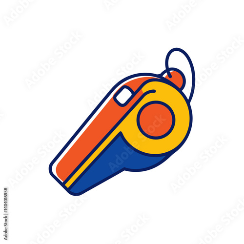 camp whistle  doodle icon vector illustration on transparent background
