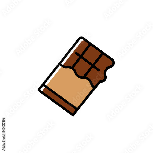 chocolate bar doodle icon vector illustration on transparent background