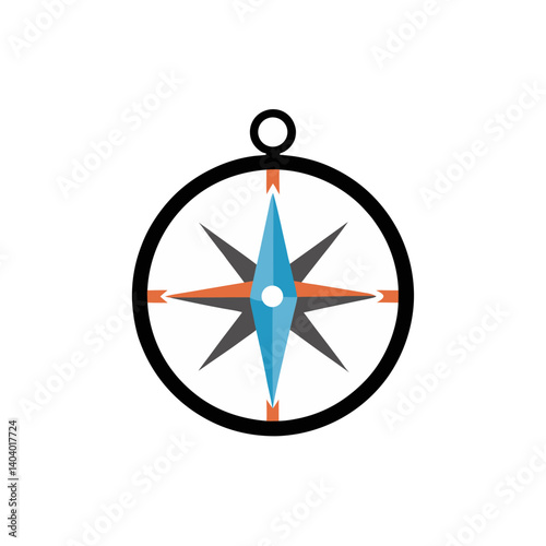 compass doodle icon vector illustration on transparent background