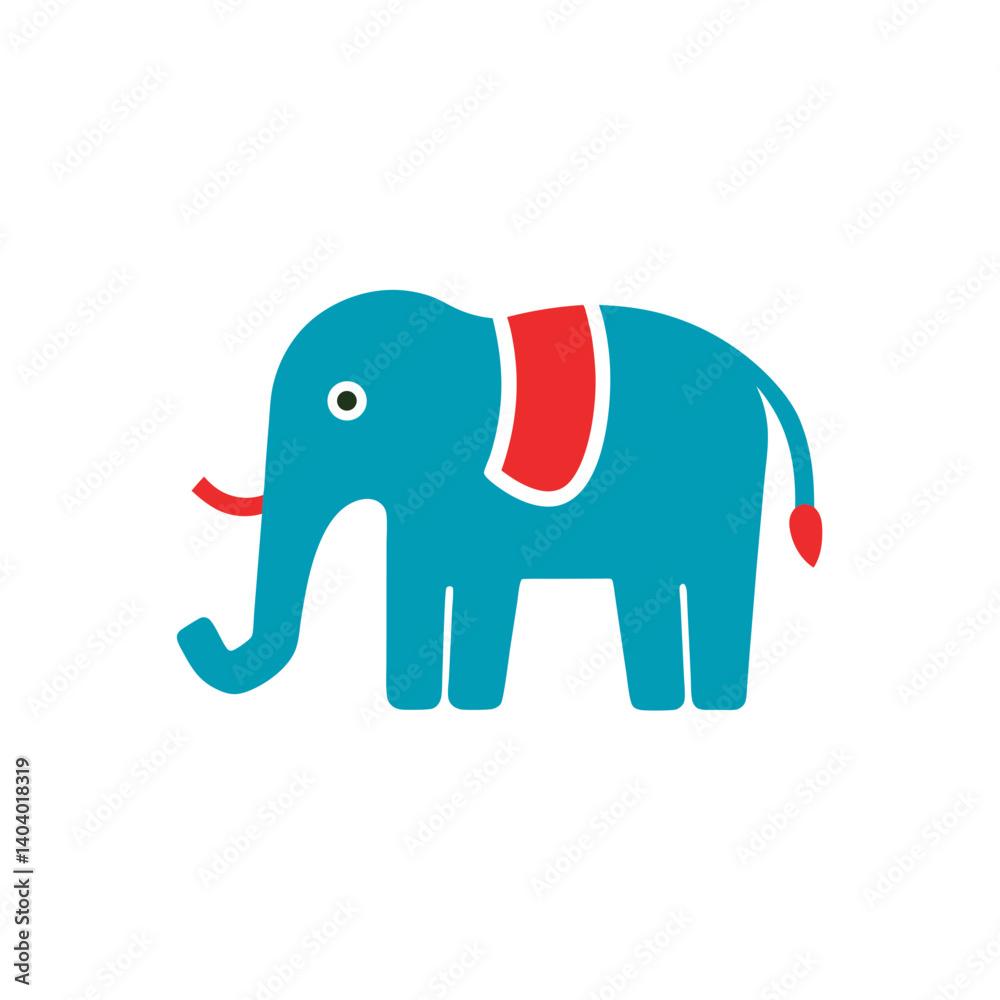 Fototapeta premium elephant doodle icon vector illustration on transparent background
