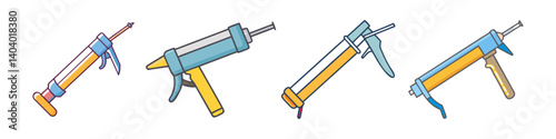 caulking gun icon, caulking gun vector illustration-simple illustration of caulking gun, perfect for caulking gun logos and icons