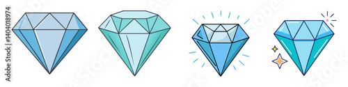 diamond icon, diamond vector illustration-simple illustration of diamond, perfect for diamond logos and icons