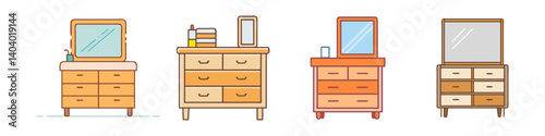 dresser icon, dresser vector illustration-simple illustration of dresser, perfect for dresser logos and icons
