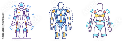 exoskeleton suit icon, exoskeleton suit vector illustration-simple illustration of exoskeleton suit, perfect for exoskeleton suit logos and icons