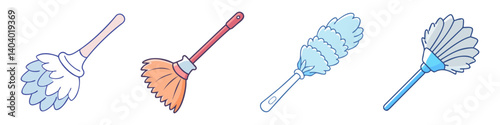 feather duster icon, feather duster vector illustration-simple illustration of feather duster, perfect for feather duster logos and icons