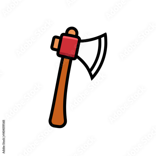  hatchet doodle doodle icon vector illustration on transparent background